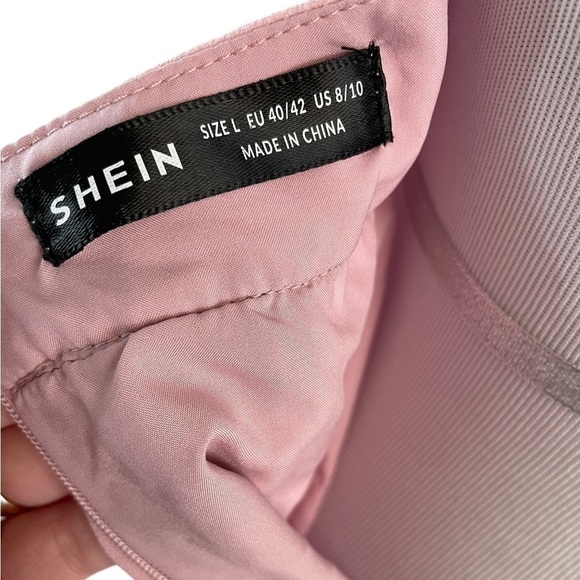 Shein Pink Formal Halter Backless Open Front Dress Prom Evening Large 8 10 - Picture 5 of 6